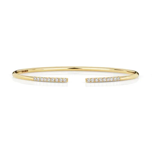 Women's Diamond Bangle Bracelet Yellow Gold (0.32ct)